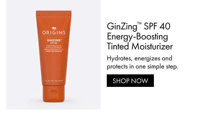 GinZing™ SPF 40 Energy-Boosting Tinted Moisturizer | Hydrates, energizes and protects in one simple step. | SHOP NOW