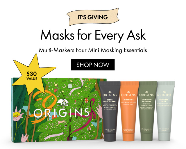$30 VALUE | IT'S GIVING | Masks for Every Ask | Multi-Maskers Four Mini Masking Essentials | SHOP NOW