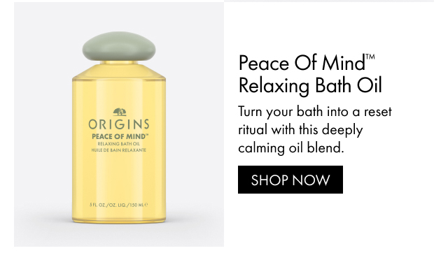 Peace Of Mind™ Relaxing Bath Oil | Turn your bath into a reset ritual with this deeply calming oil blend. | SHOP NOW