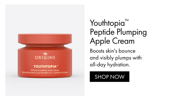 Youthtopia™ Peptide Plumping Apple Cream | Boosts skin's bounce and visibly plumps with all-day hydration. | SHOP NOW