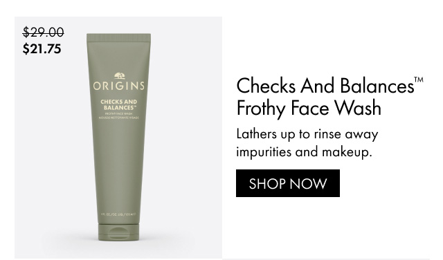 21.75 | Checks And Balances™ Frothy Face Wash | Lathers up to rinse away impurities and makeup. | SHOP NOW
