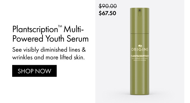 $67.50 | Plantscription™ Multi-Powered Youth Serum | See visibly diminished lines & wrinkles and more lifted skin. | SHOP NOW