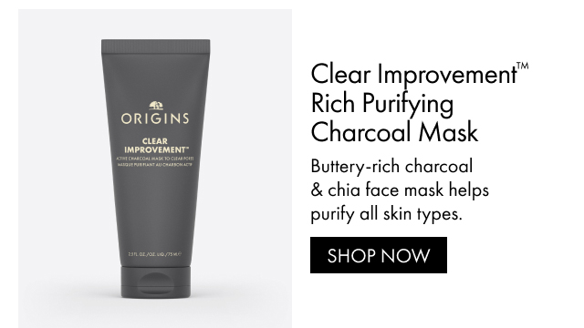Clear Improvement™ Rich Purifying Charcoal Mask | Buttery-rich charcoal & chia face mask helps purify all skin types. | SHOP NOW