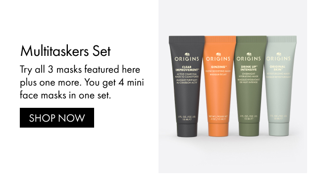 Multitaskers Set | Try all 3 masks featured here plus one more. You get 4 mini face masks in one set. | SHOP NOW