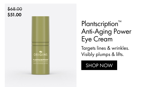 $51.00 | Plantscription™ Anti-Aging Power Eye Cream | Targets lines & wrinkles. Visibly plumps & lifts. | SHOP NOW