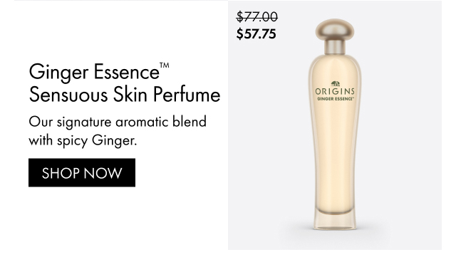 $57.75 | Ginger Essence™ Sensuous Skin Perfume | Our signature aromatic blend with spicy Ginger. | SHOP NOW