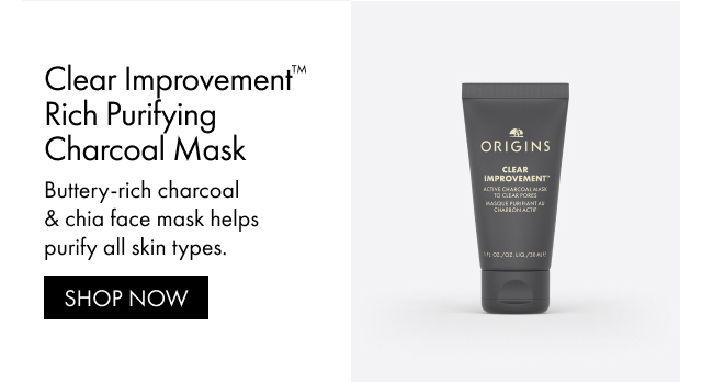 Clear Improvement™ Rich Purifying Charcoal Mask | Buttery-rich charcoal & chia face mask helps purify all skin types. | SHOP NOW