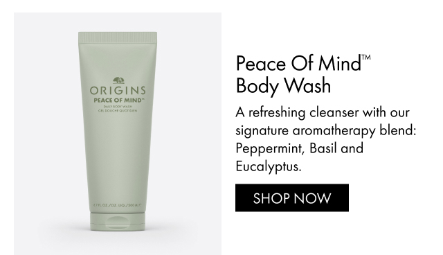 Peace Of Mind™ Body Wash | A refreshing cleanser with our signature aromatherapy blend: Peppermint, Basil and Eucalyptus. | SHOP NOW