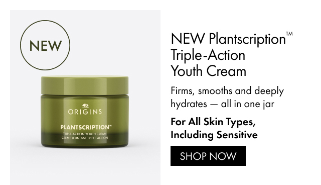 NEW Plantscription™ Triple-Action Youth Cream | Firms, smooths and deeply hydrates — all in one jar | For All Skin Types, Including Sensitive | SHOP NOW