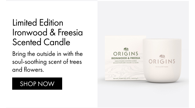 Limited Edition Ironwood & Freesia Scented Candle | Bring the outside in with the soul-soothing scent of trees and flowers. | SHOP NOW