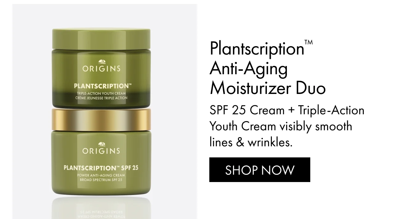Plantscription™ Anti-aging Moisturizer Duo | SPF 25 Cream + Triple-Action Youth Cream visibly smooth lines & wrinkles. | SHOP NOW