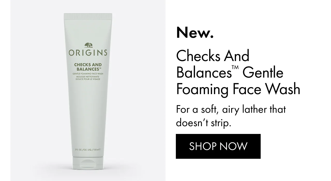 New. | Checks And Balances™ Gentle Foaming Face Wash | For a soft, airy lather that doesn’t strip. | SHOP NOW