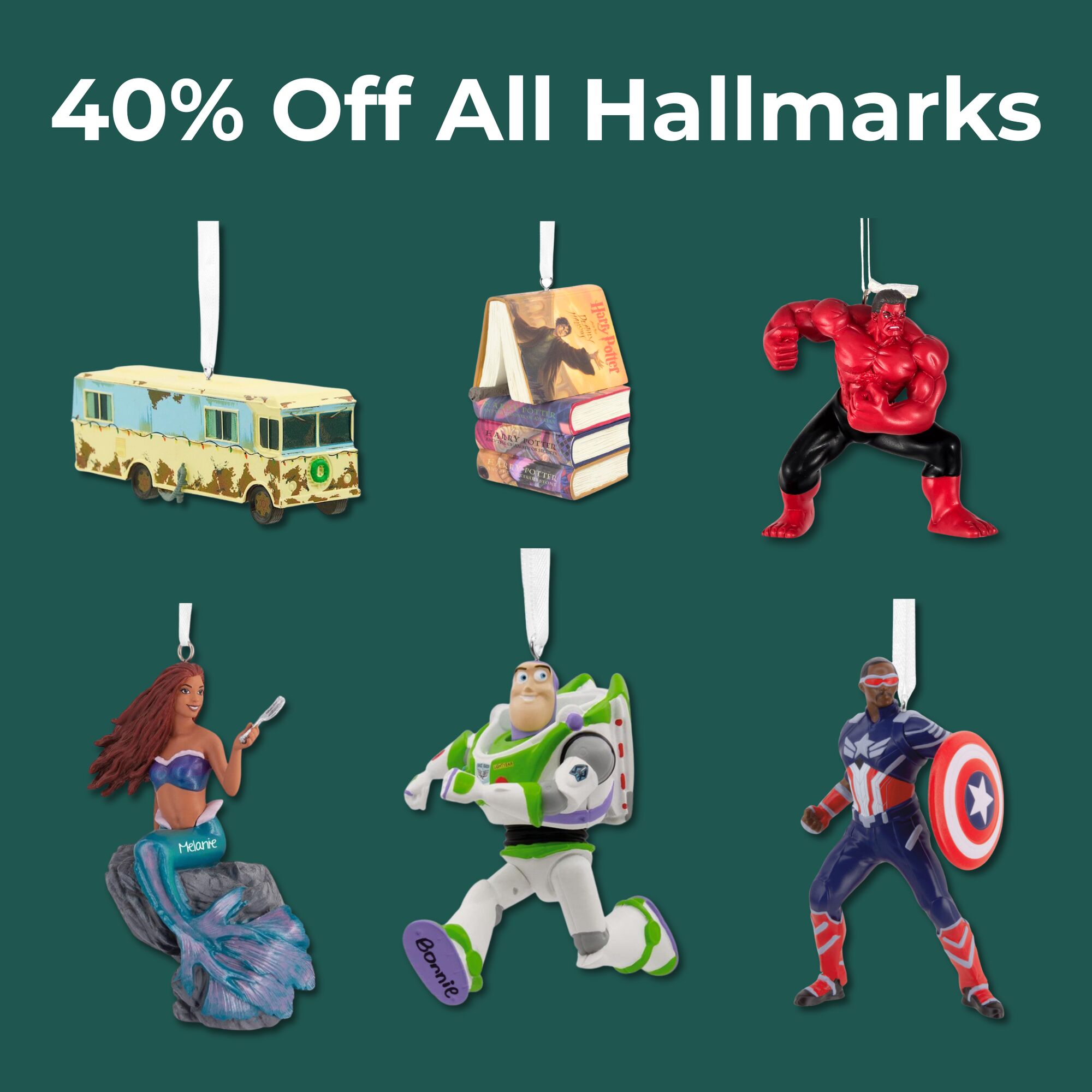 hallmark ornaments 40% off