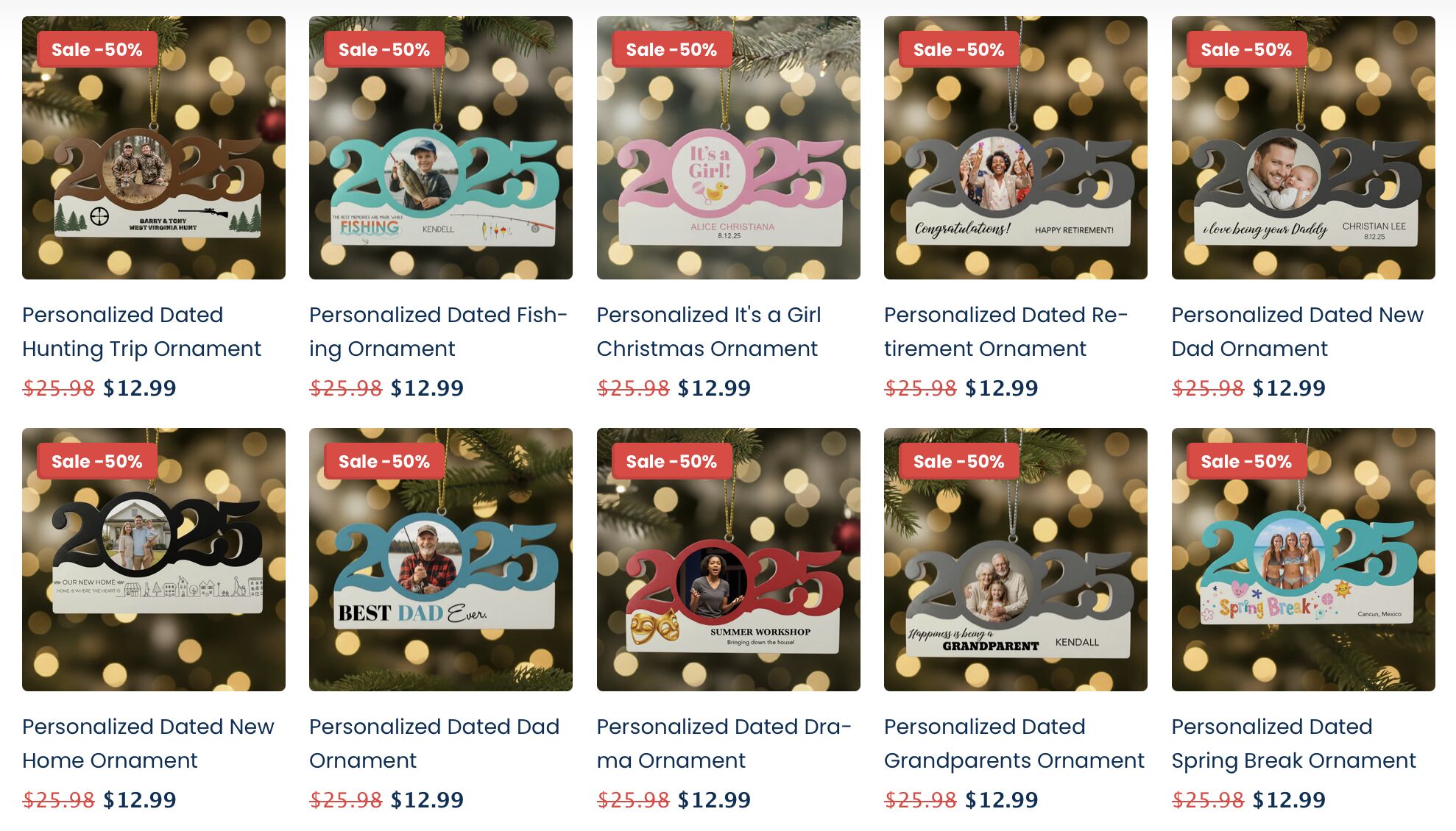 custom photo ornaments for 2025