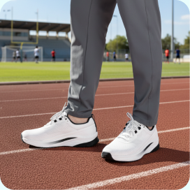 Race white men's sneakers