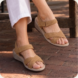 Stylish women's wedge sandals with pain-relief