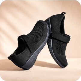 Crochet-weave breathable wedges that deliver healthy comfort from heel to toe.