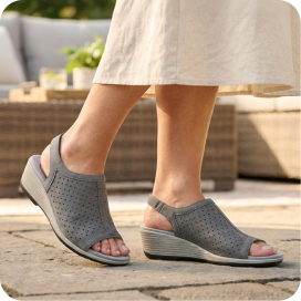 Hazel gray women's sandals