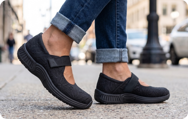 Kimberly black women's Mary Jane shoes