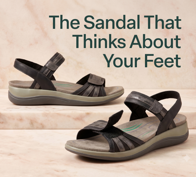 Beautifully detailed leather sandals with fully adjustable front and inset straps for a comfortable fit.