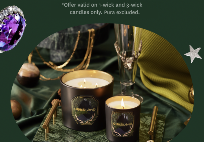 Offer valid on 1-wick and 3-wick candles only. Pura excluded. 