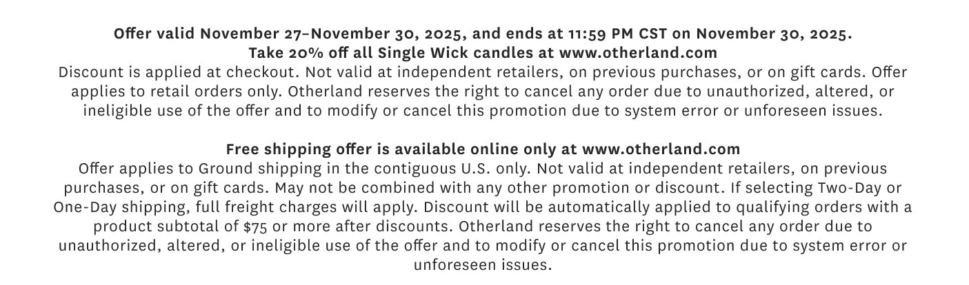 Offer valid November 27-November 30, 2025, and ends at 11:59 PM CST on November 30, 2025.