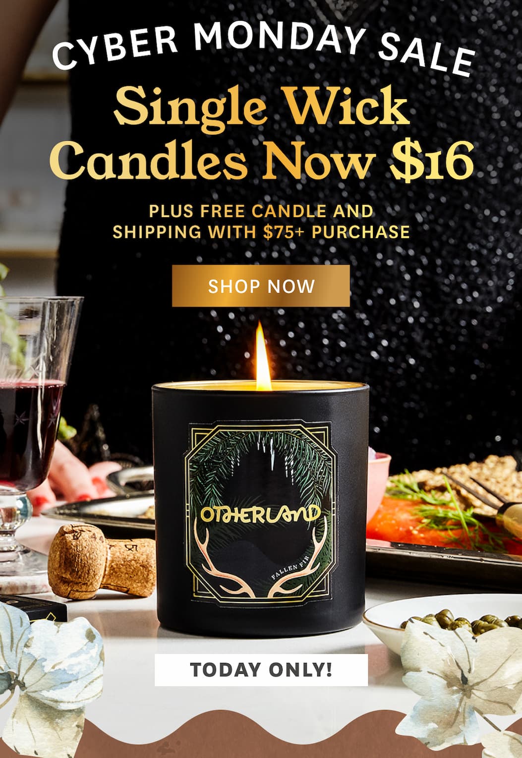 Single Wick Candles Now $16 + Free Candle and Shipping