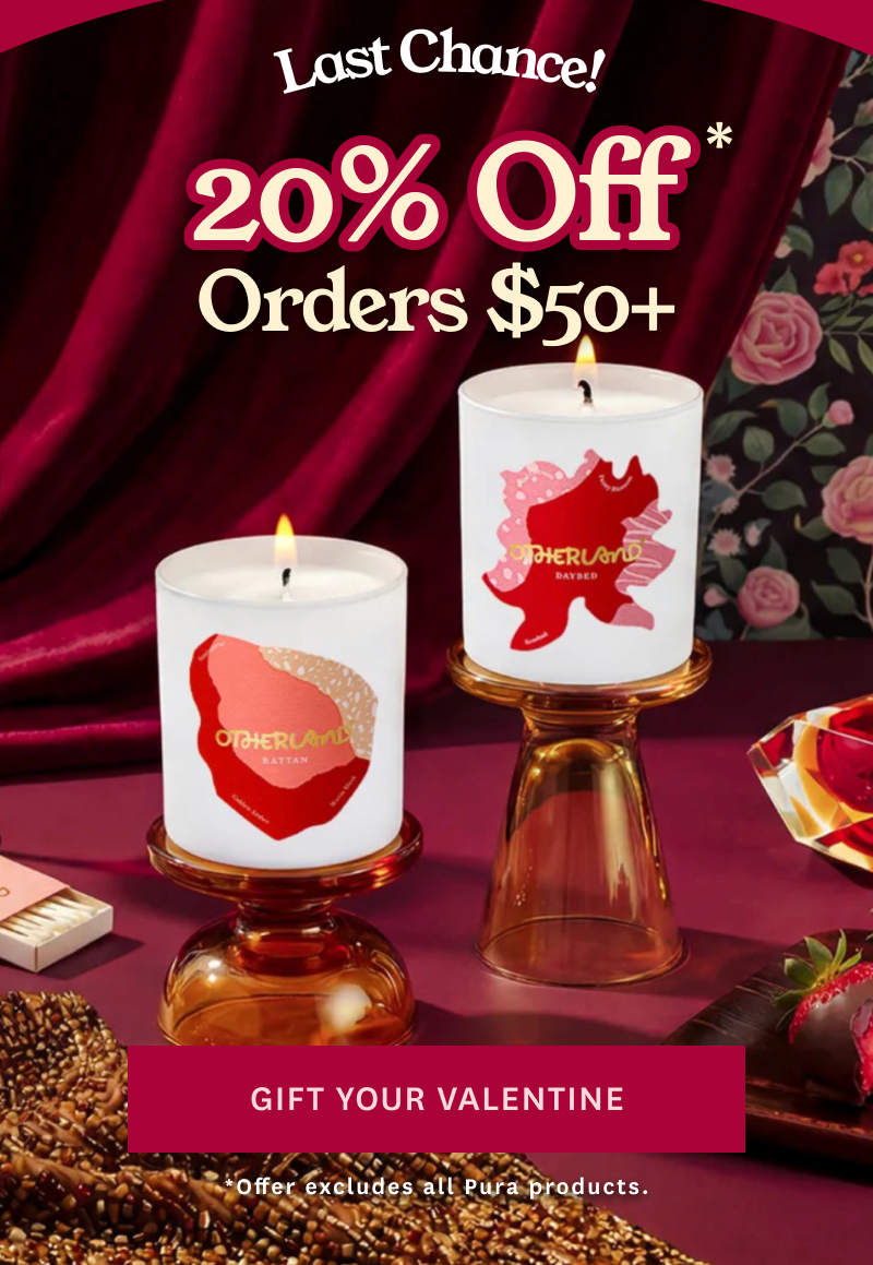 Get 20% off orders $50+