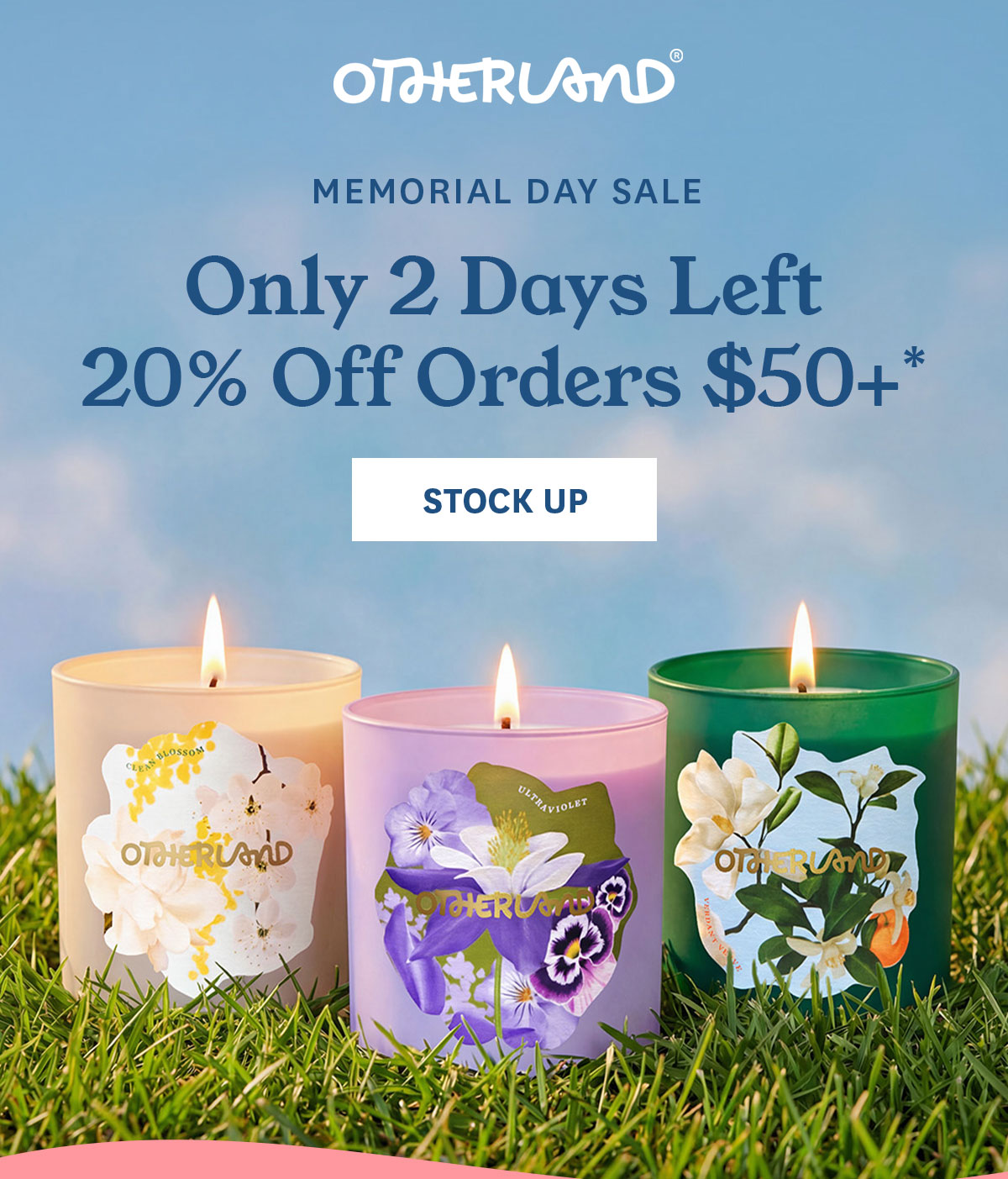 Memorial Day Sale: 20% off orders $50+