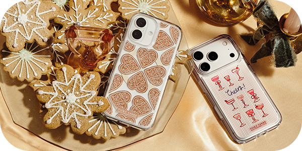 Two holiday-themed iPhone cases