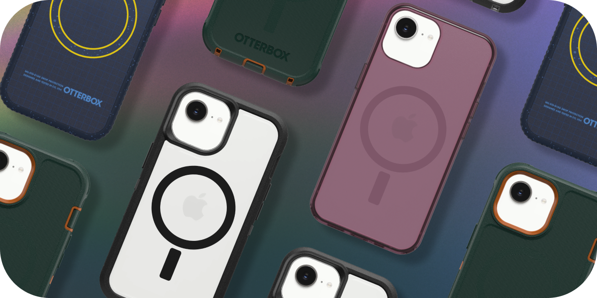 iPhone 17e phones with OtterBox cases