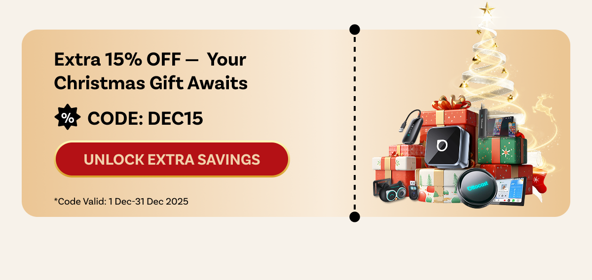 Extra 15% OFF (DEC15) —  Your Christmas Gift Awaits