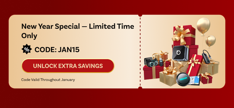 Extra 15% OFF (JAN15) —  New Year Special