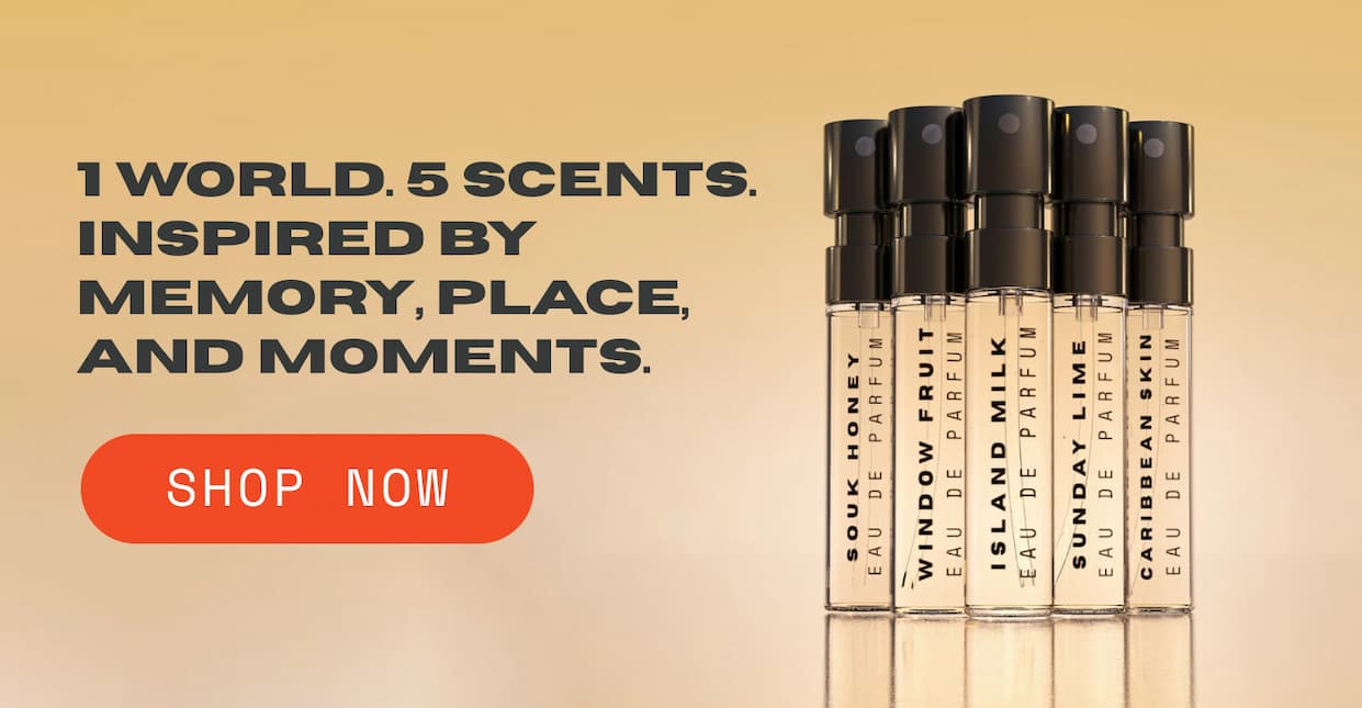 1 World, 5 Scents. Inspired by memory, place, and moments.