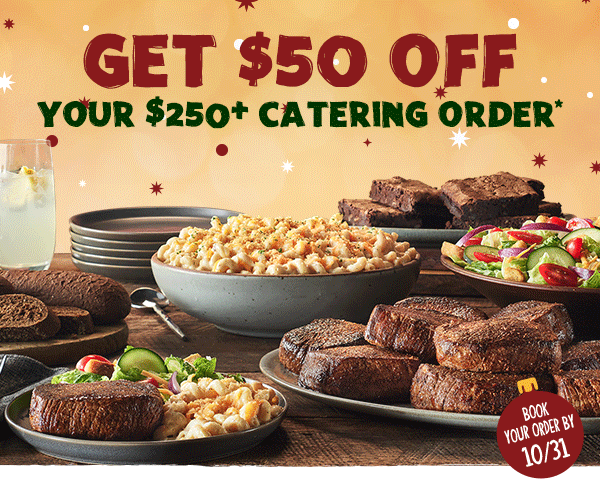 Get $50 Off Your $250+ Catering Order - Book Your Order By 10/31
