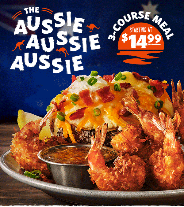 The Aussie Aussie Aussie 3 Course Meal. Starting at $14.99
