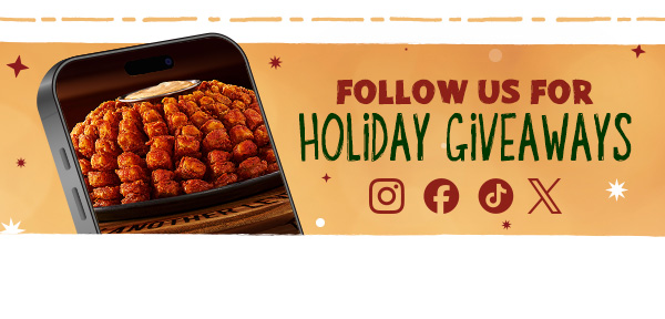 Follow Us For Holiday Giveaways