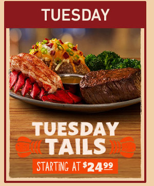 Tuesday - Tuesday Tails Starting At $24.99