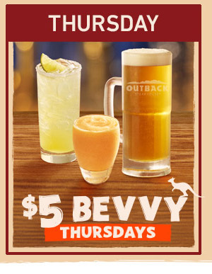 Thursday - $5 Bevvy Thursdays