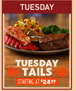 Tuesday - Tuesday Tails Starting At $24.99