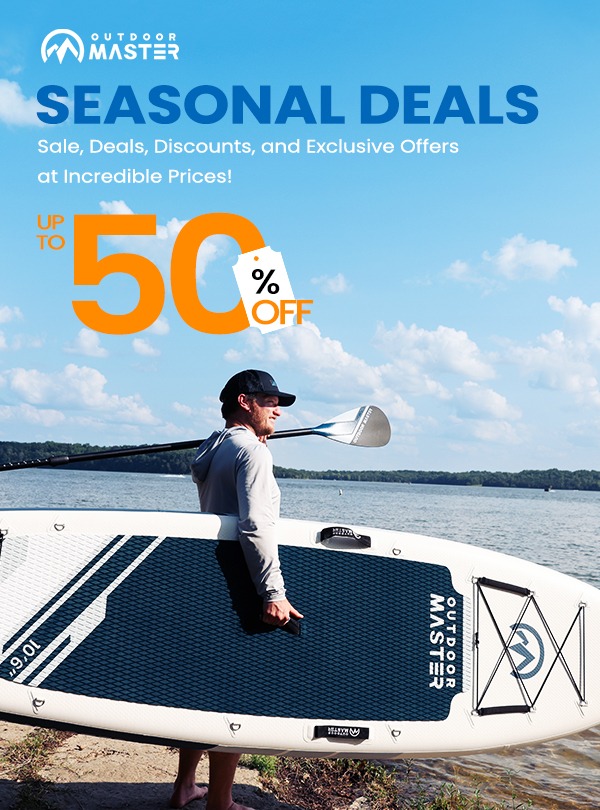 OUTDOORMASTER Inflatable Paddle Board with Paddle - 10'6"