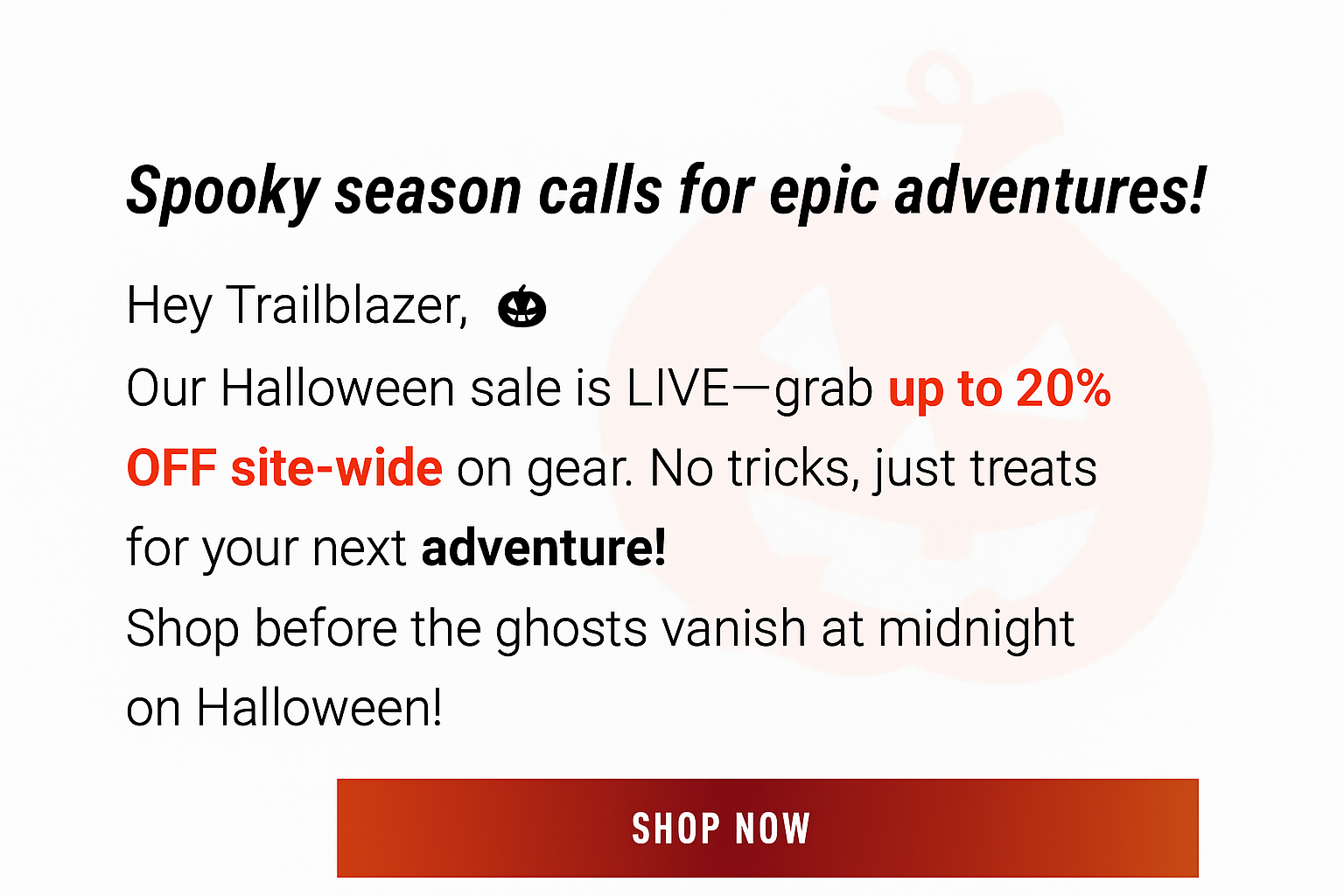 Halloween Outdoor Spree