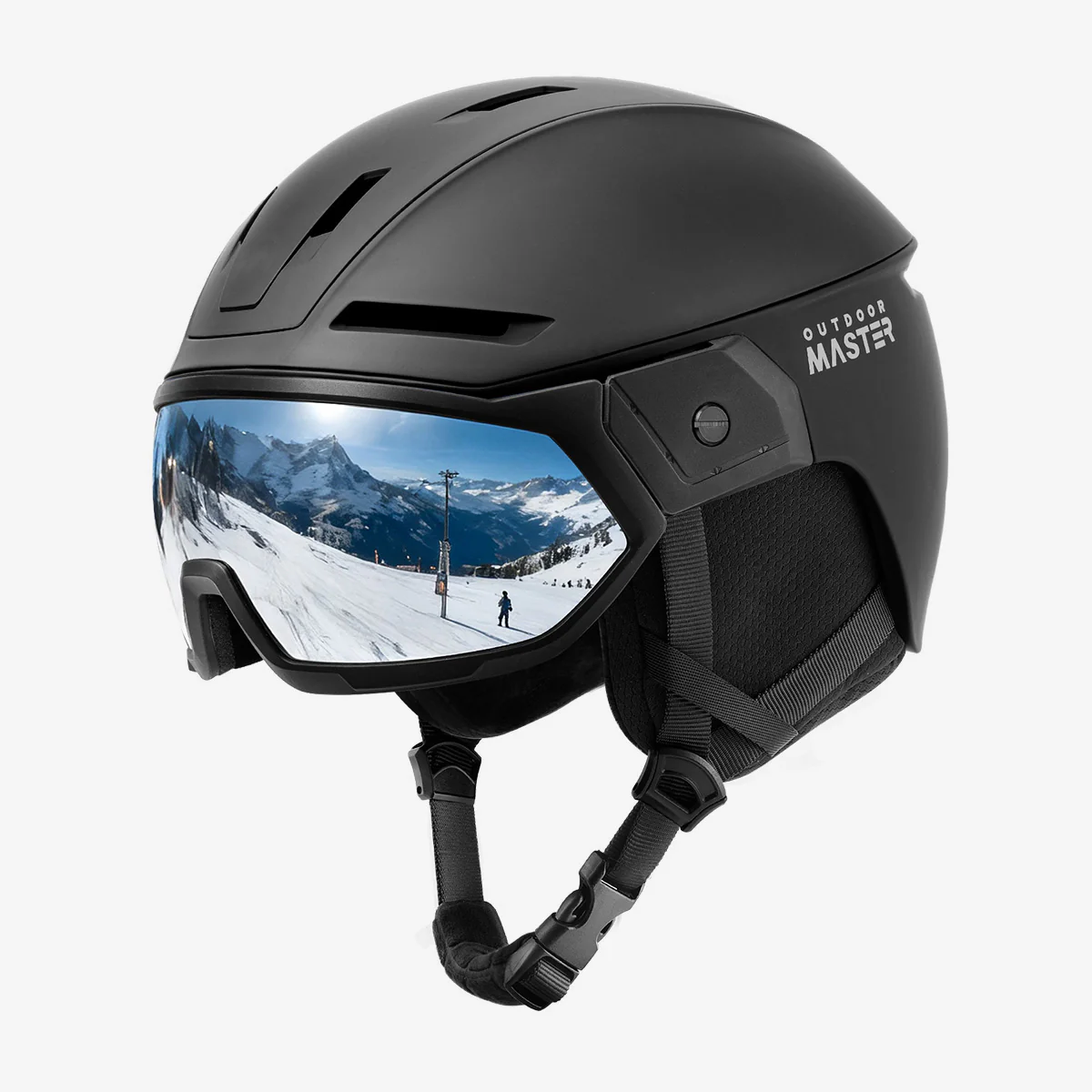 Image of OutdoorMaster Ski Helmet and 2-in-1 Sun Visor Goggle Set