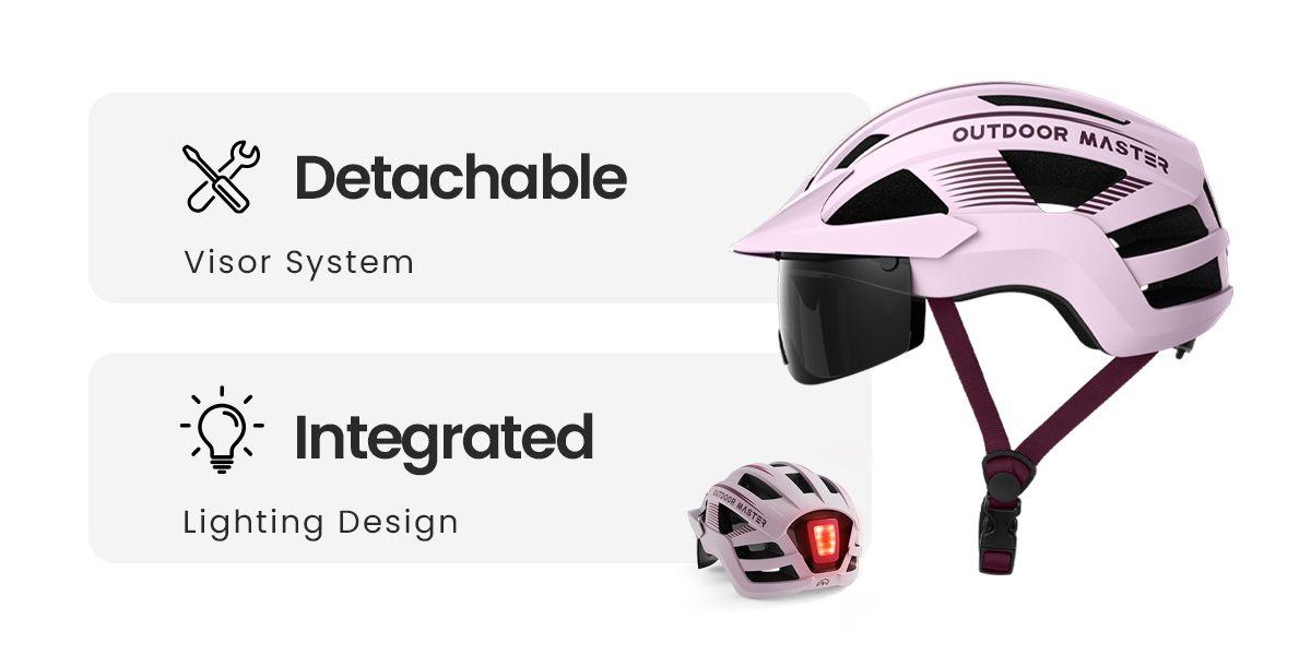RHINO Urban Bicycle Helmet with LED Light