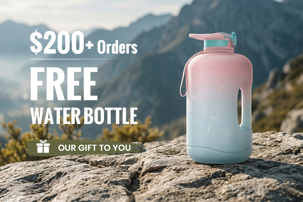 FREE WATER BOTTLE OVER $200+