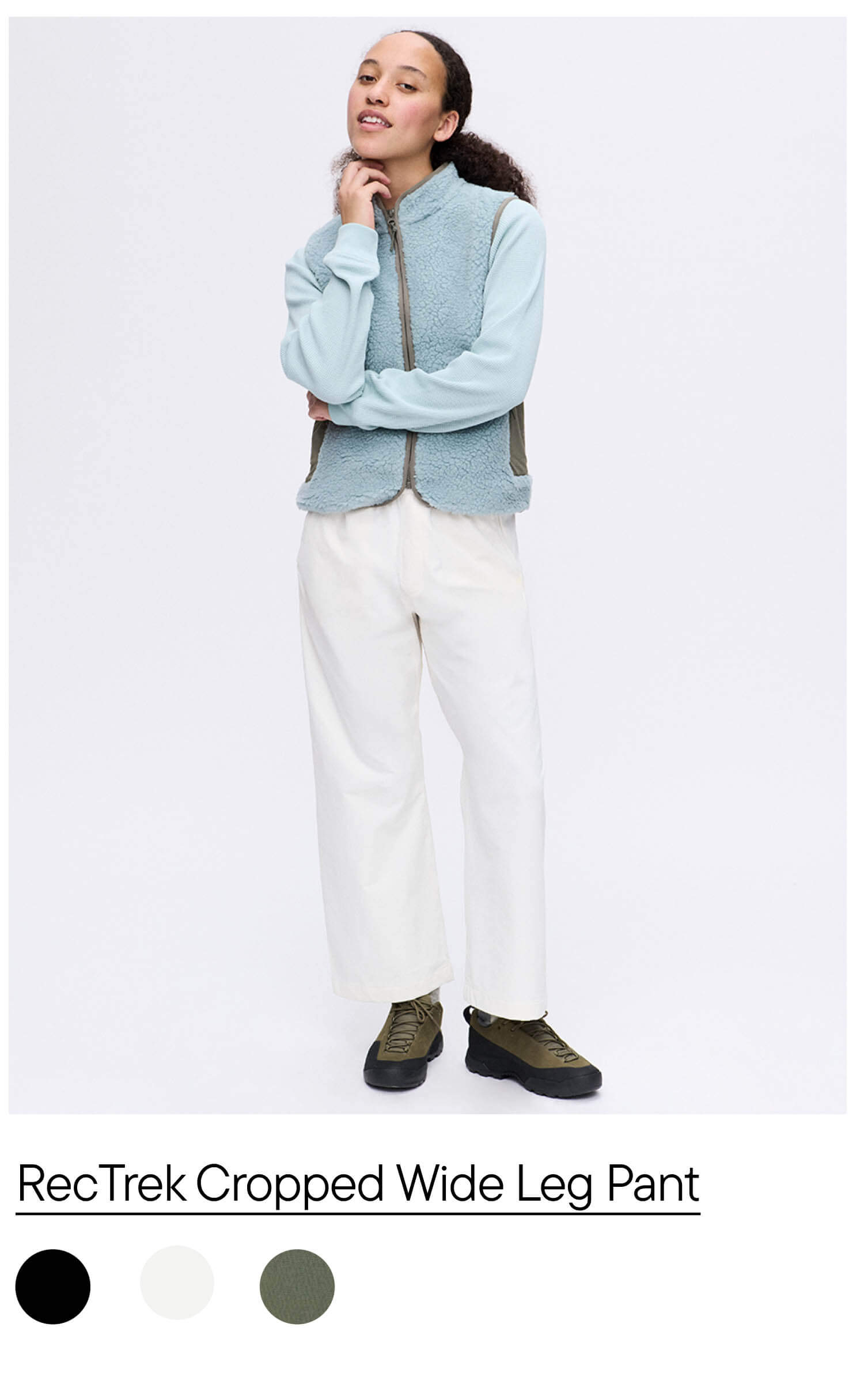 RecTrek Cropped Wide Leg Pant