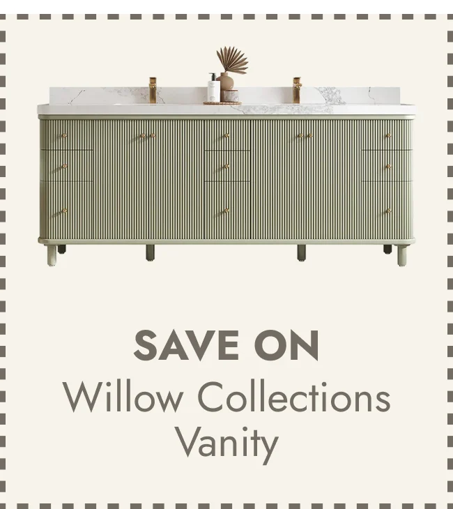 Willow Collections Reeded Miami Double Bowl Sink Vanity with Countertop