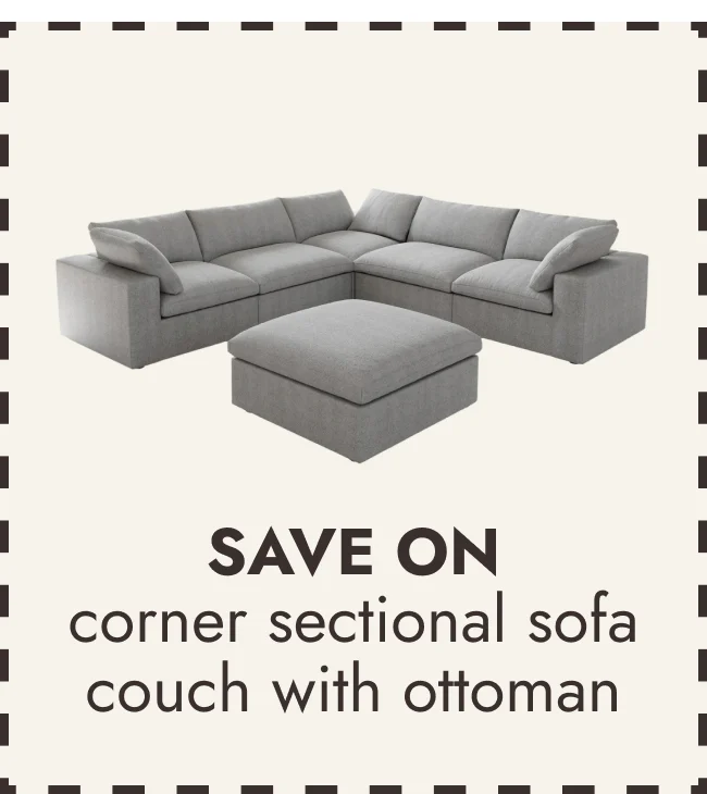 Corner Sectional Sofa Couch with Ottoman