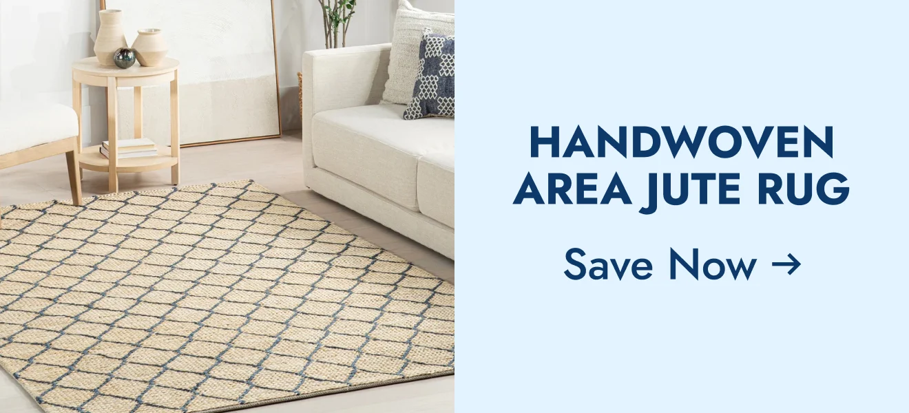 Home Conservatory Tiles Handwoven Jute Area Rug
