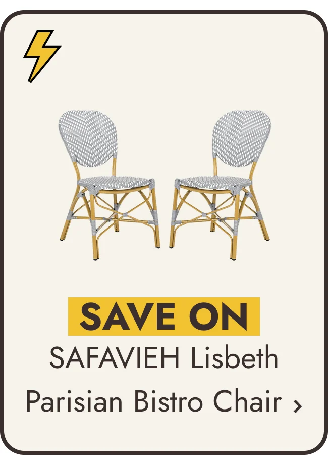 SAFAVIEH Lisbeth Parisian Bistro Stacking Navy/ White Side Chair (Set of 2) 